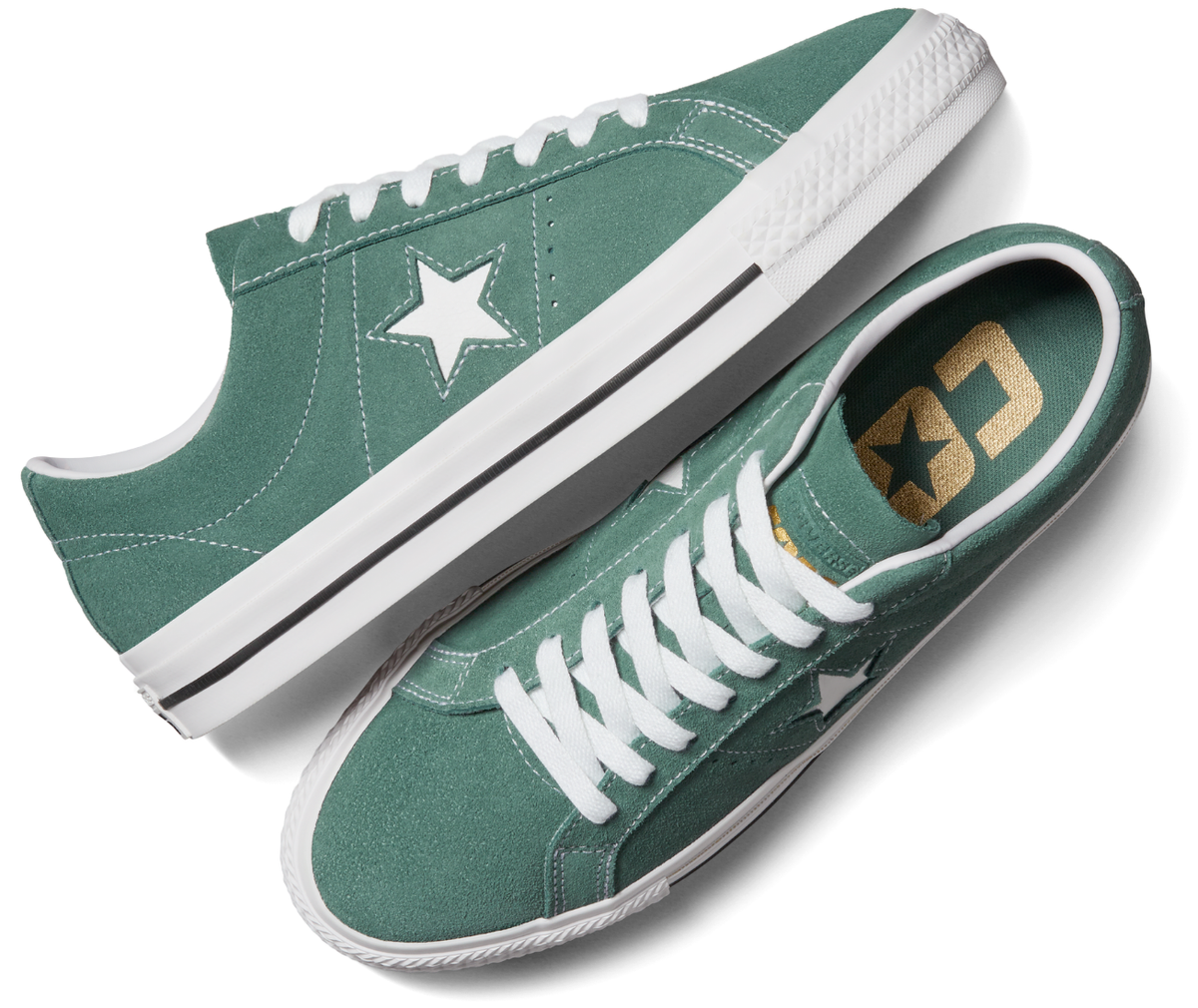 Green suede converse one stars on sale