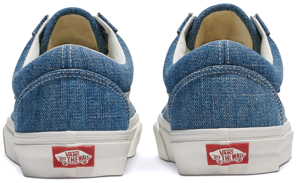 Vans Old Skool Threaded Denim Blue White Baggins Shoes