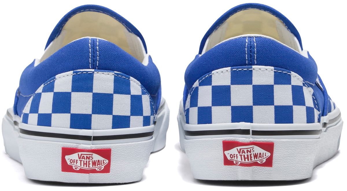 Vans Classic Slip On Checkerboard Tri Tone Dazzling Blue Baggins Shoes