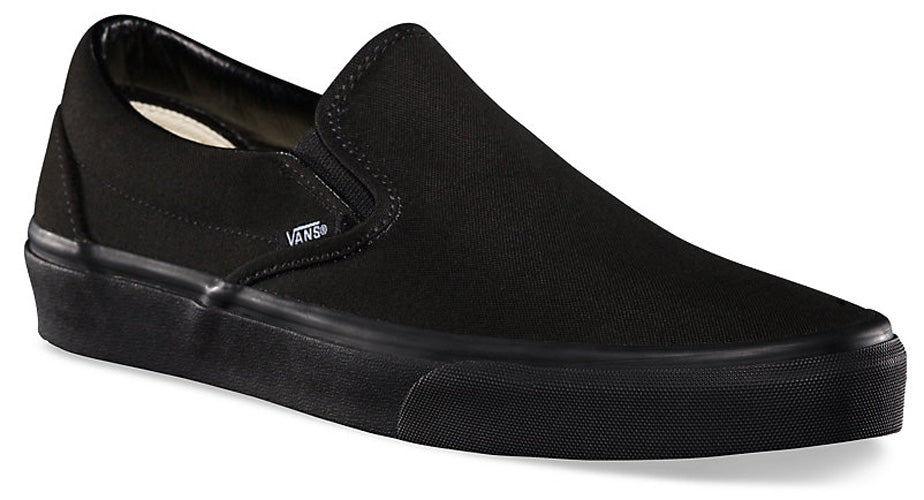 Black on black classic vans hotsell