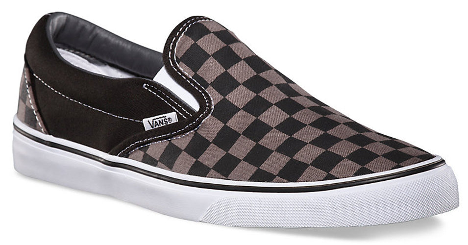 Vans Classic Slip-On Checkerboard Black/Pewter – Baggins Shoes