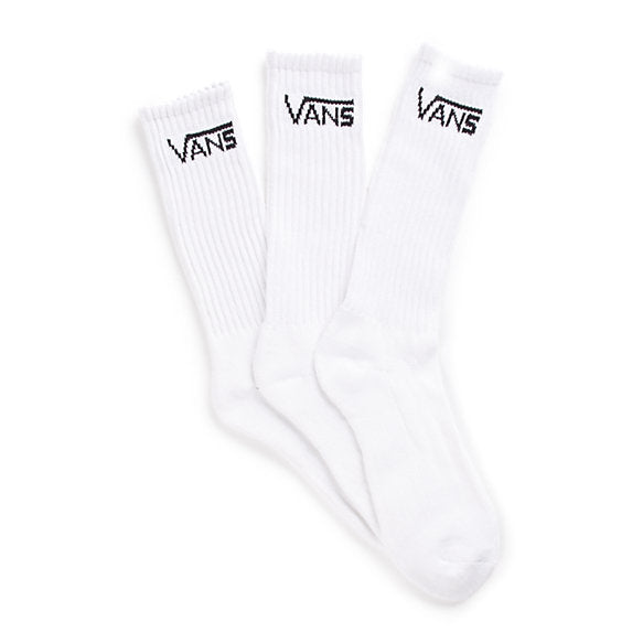 Vans Socks Classic Crew 3 Pack White (MENS 9.5-13)