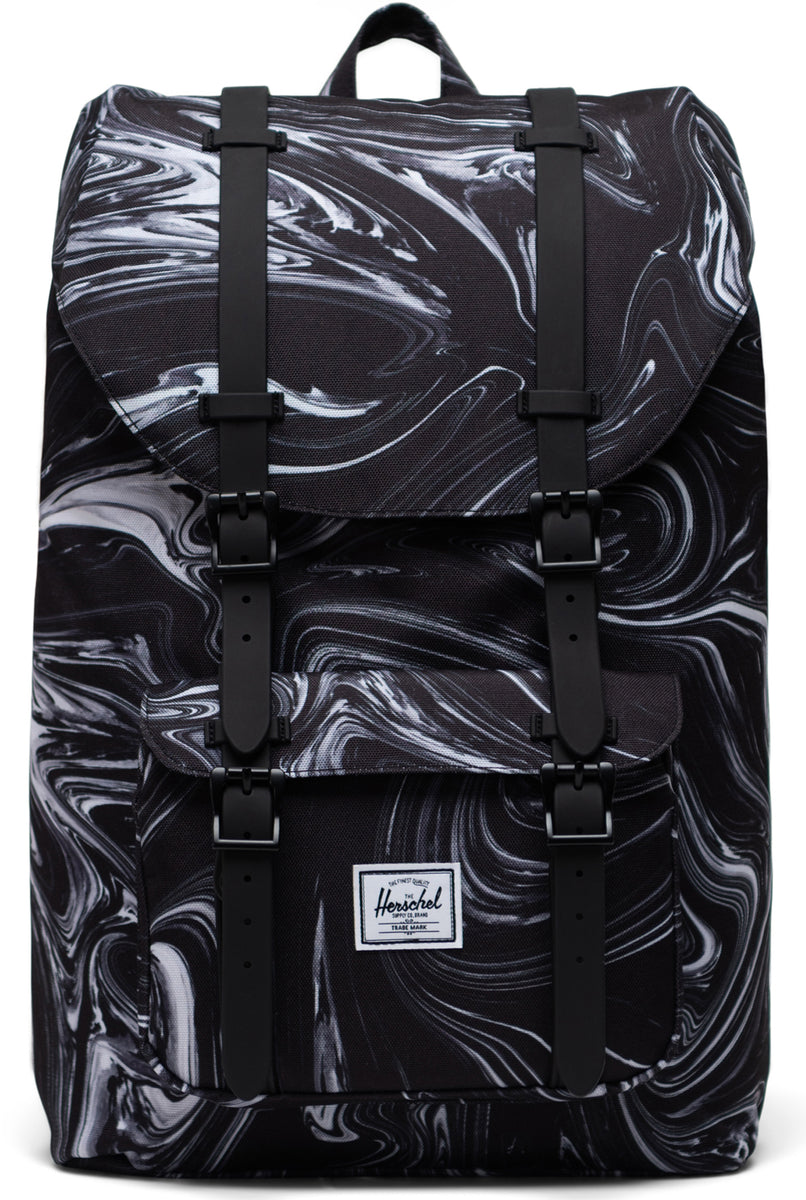 Herschel Little America Mid Paint Pour Black Baggins Shoes