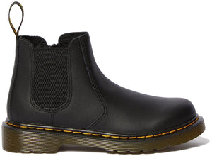 Dr. Martens Youth 2976 Smooth Leather Chelsea Hi Top Black