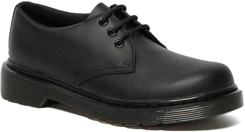 Dr. Martens 1461 Mono Youth Softy T Leather Low Top Black Baggins Shoes