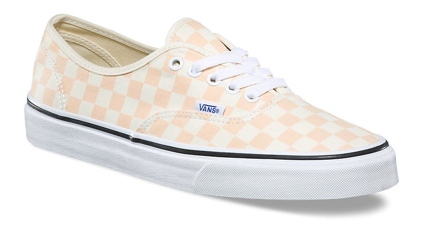 Vans Authentic (Checkerboard) Apricot Ice/True White – Baggins Shoes