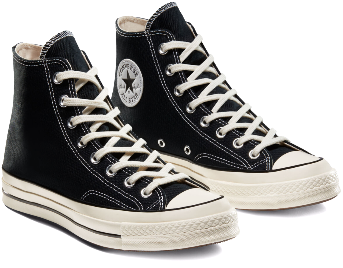 Converse Chuck Taylor All Star 70s Hi Top Black Black Egret Baggins Shoes