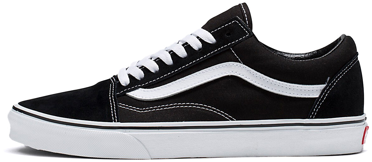 Black old skool vans size 8 best sale