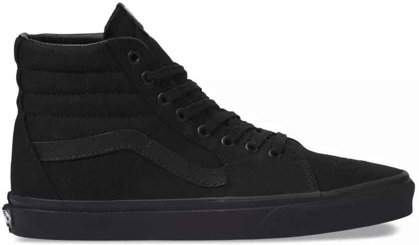 Vans Sk8 Hi Monochrome Black Baggins Shoes