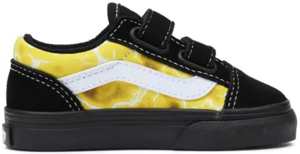 black and yellow high top vans