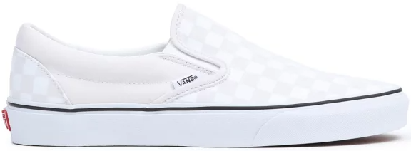 Black white checkered vans slip ons best sale