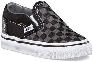 Vans Toddler Classic Slip-On (Checker) Black/Pewter