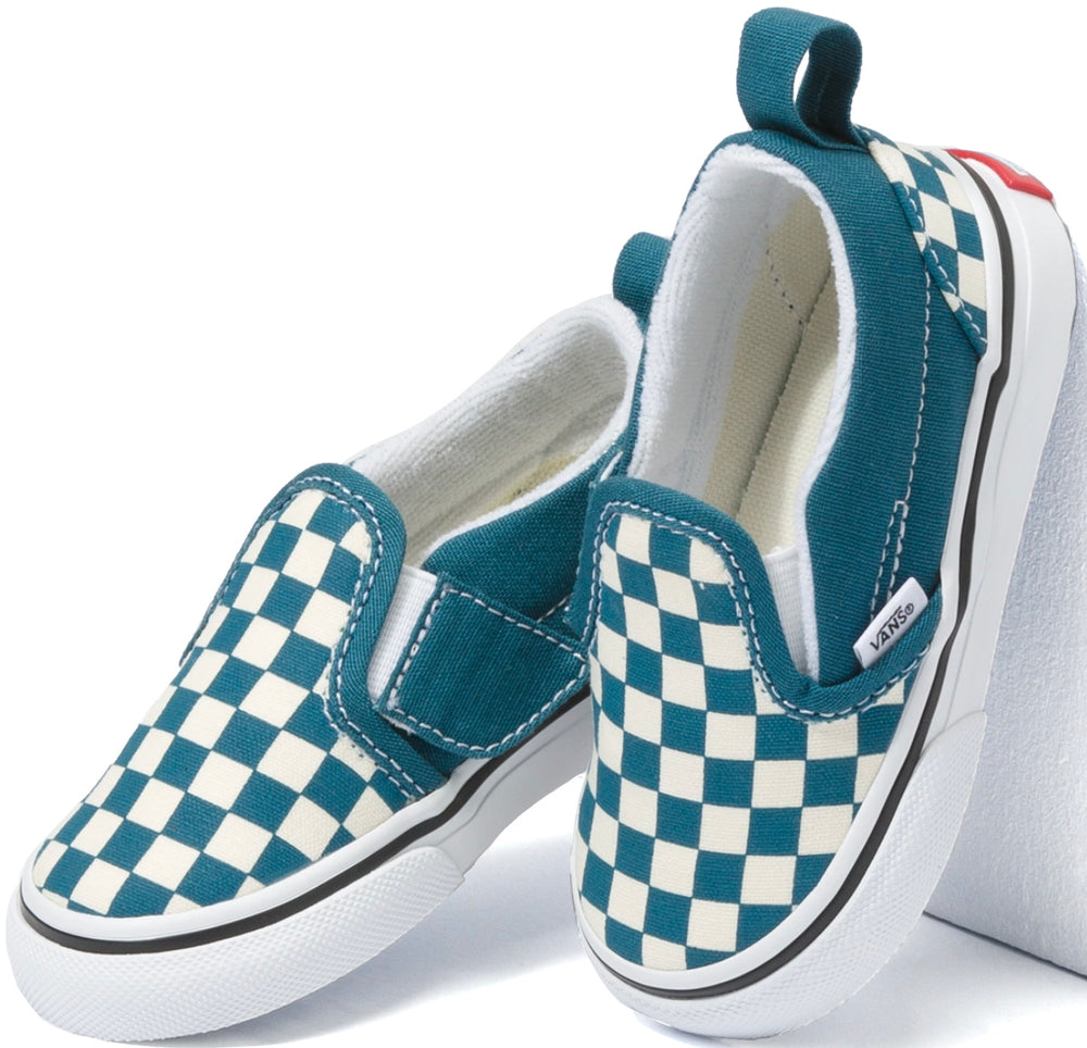 Vans Toddler Classic Slip-On V (Checkerboard) Blue Coral