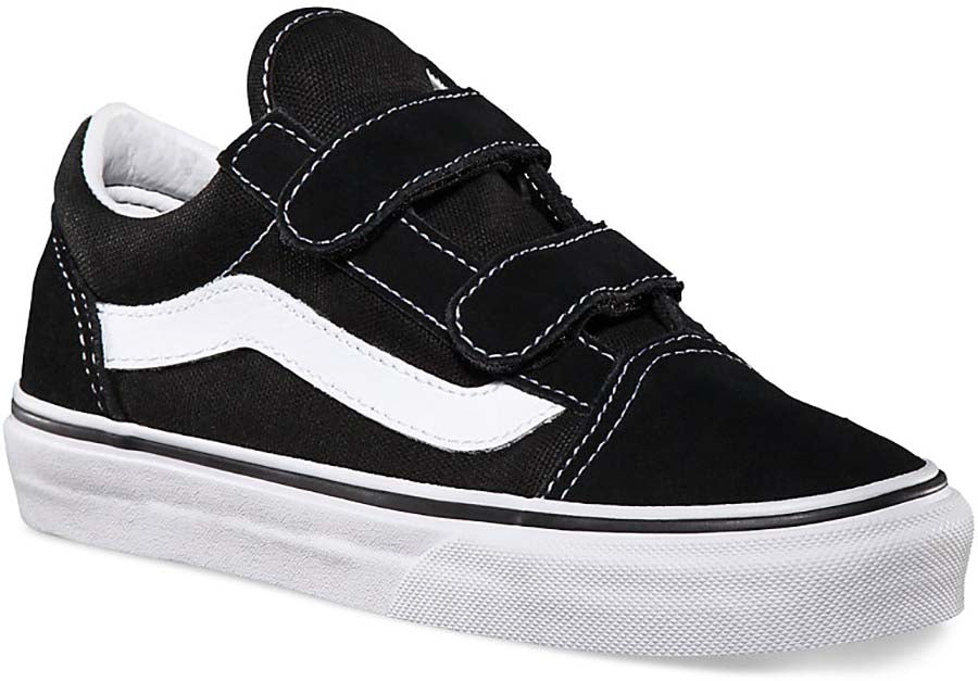 Vans Kids Old Skool Velcro Black True White