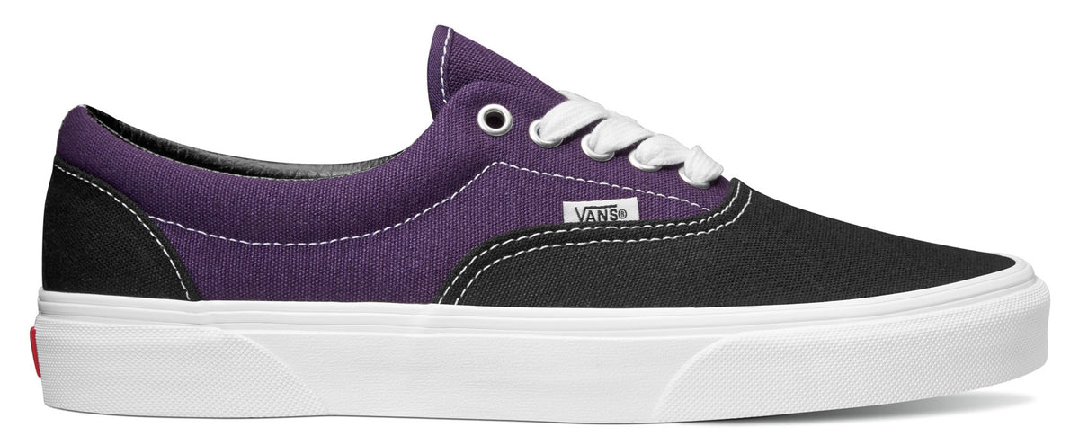 Purple and black vans best sale