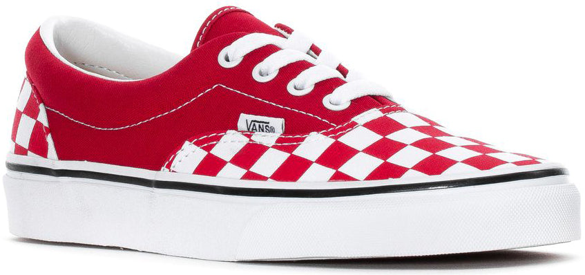 Vans Era Checkerboard Racing Red/True White – Baggins Shoes