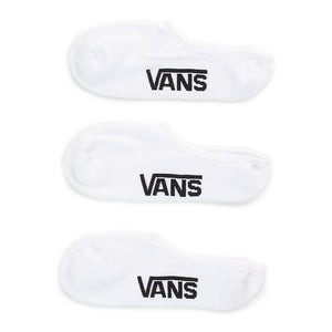 Vans Classic Super No Show Socks White (Men's 9.5-13, 3 pack )