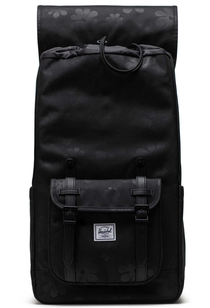 Herschel little america black rubber best sale