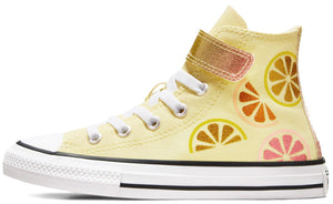 Converse Kids Chuck Taylor All Star 1V Hi Top Easy-On Citrus Like Butter/Donut Glaze/White