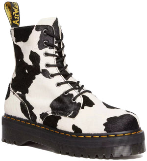 
            
                Load image into Gallery viewer, Dr. Martens Jadon Retro Quad Hair On Cow Print
            
        