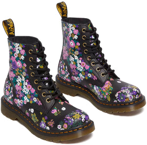 
            
                Load image into Gallery viewer, Dr. Martens Womens 1460 Pascal Black/ Multi Vintage Floral Backhand
            
        