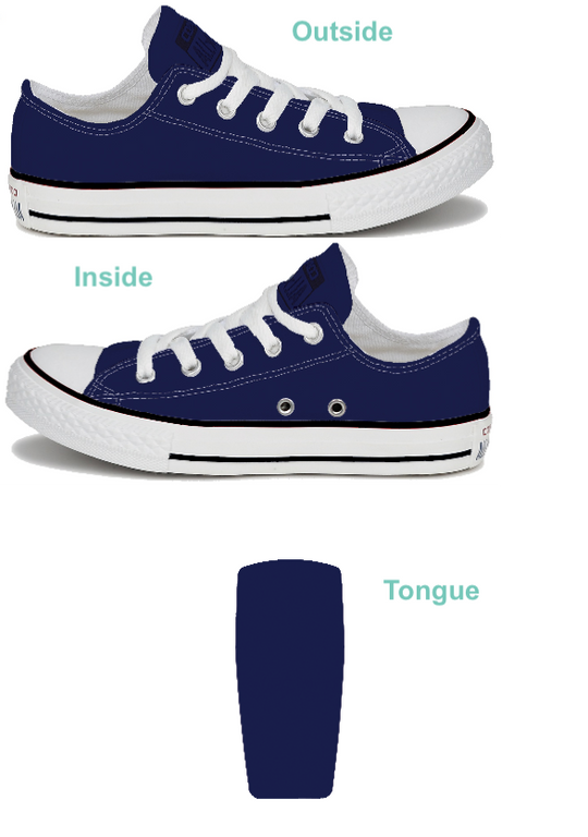 Customizable Low-Top - Navy (Customized)