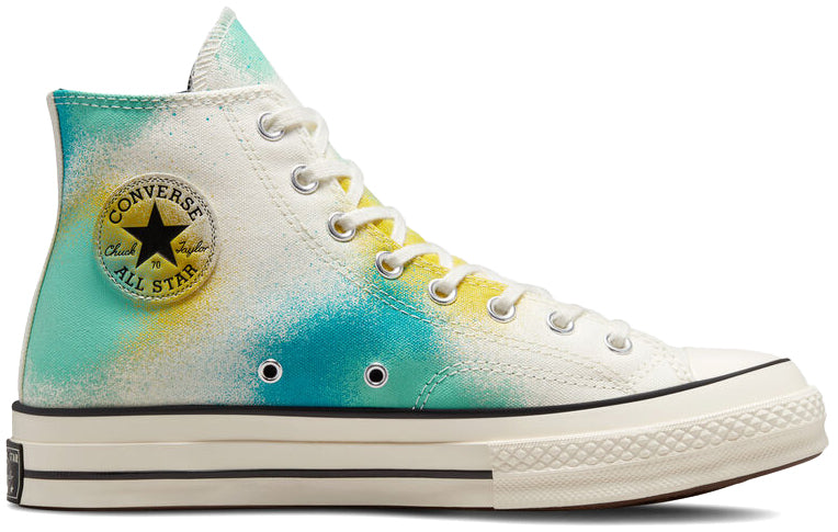 Converse Chuck Taylor All Star 1970s Hi Top Spray Paint Egret/Cyber Teal/Bright Bud