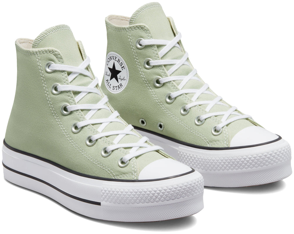 
            
                Load image into Gallery viewer, Converse Womens Chuck Taylor All Star Lift Platform Hi Top Summit Sage/White/Black
            
        