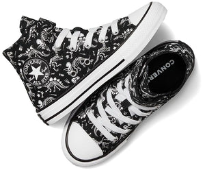 Converse Kids Chuck Taylor All Star 1V Hi Top Easy-On Dinos Black/White/White