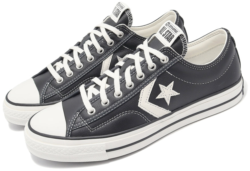 Converse Star Player 76 Low Top Black Leather