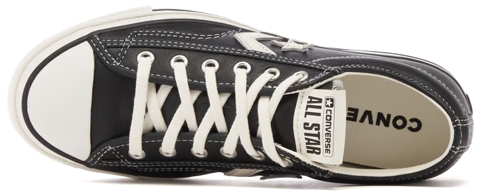 Converse Star Player 76 Low Top Black Leather Baggins Shoes
