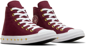 
            
                Load image into Gallery viewer, Converse Womens Chuck Taylor All Star Hi Top Deep Bordeaux/ Gold
            
        
