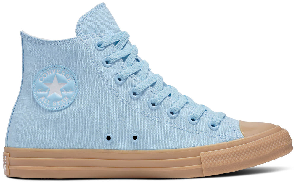 Blue and white chucks best sale