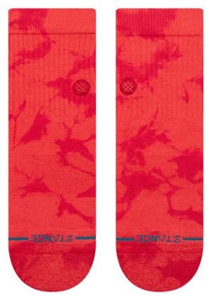 Stance Socks Womens Quarter Dye-namic Red