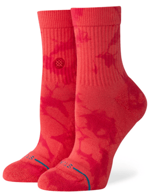 Stance Socks Womens Quarter Dye-namic Red