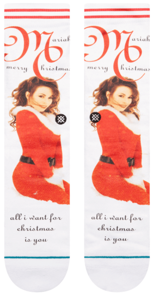 Stance Socks Unisex Mariah Carey All I Want Crew White