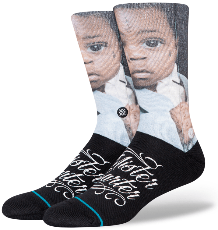 Stance Socks Unisex Li'l Wayne Mister Carter Crew Black