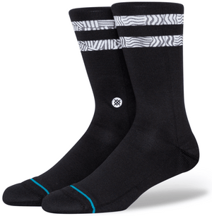 Stance Socks Unisex Scratched Crew Black