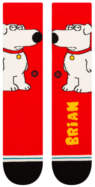 Stance Socks Unisex Family Guy The Dog Crew Red