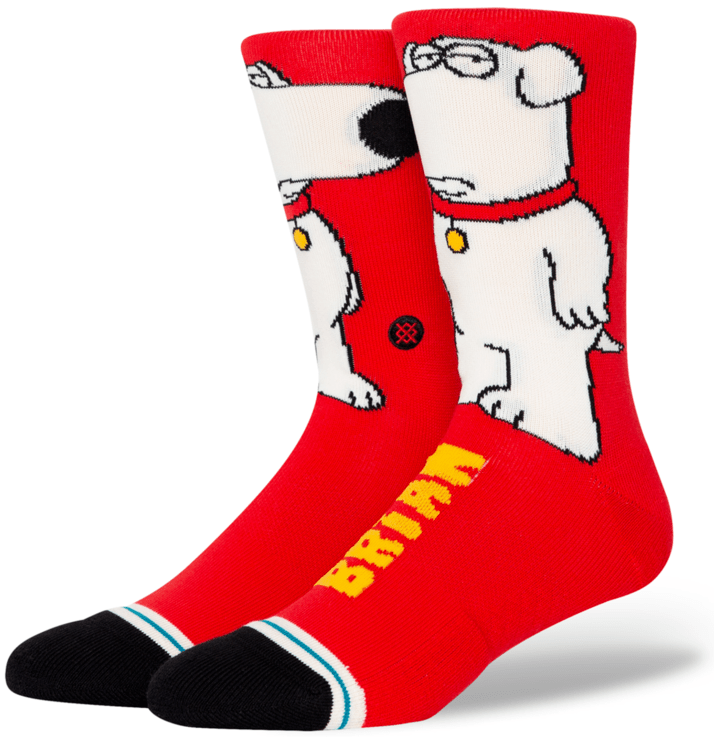 Stance Socks Unisex Family Guy The Dog Crew Red