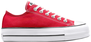 Converse Womens Chuck Taylor All Star Lift Platform Low Top Red/White/Black