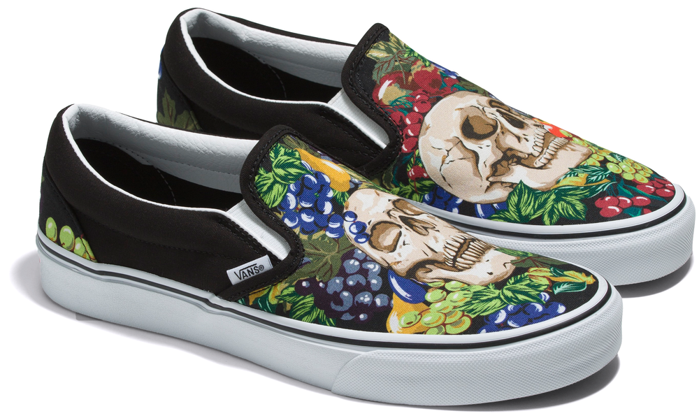 Vans Classic Slip-On Fruit Skull Black/White