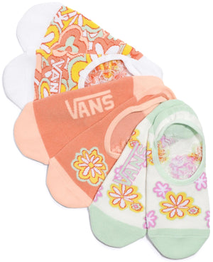 Vans Womens Canoodles Sock Psychedelic Floral (3pk, W 6.5-9)