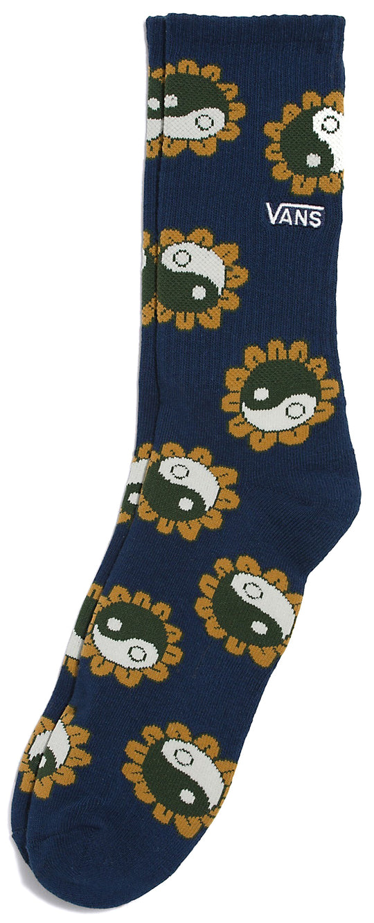 Vans Music Academy Crew Sock Dress Blue Paisley