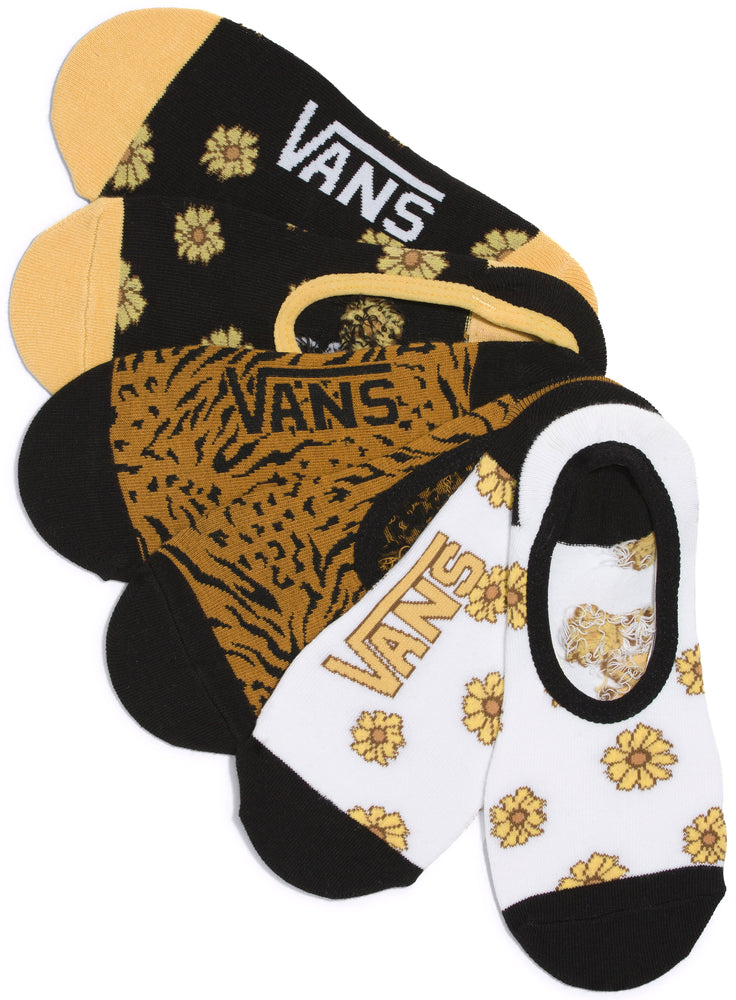 Vans Womens Canoodle Sock Sunflower/ Animash (W 6.5-10, 3pk)