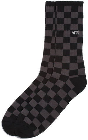 Vans Crew Sock Checkerboard Black/Charcoal