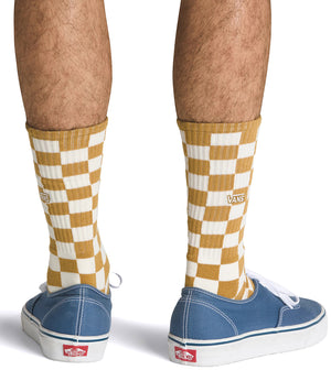 Vans Crew Sock Checkerboard Wood Thrush