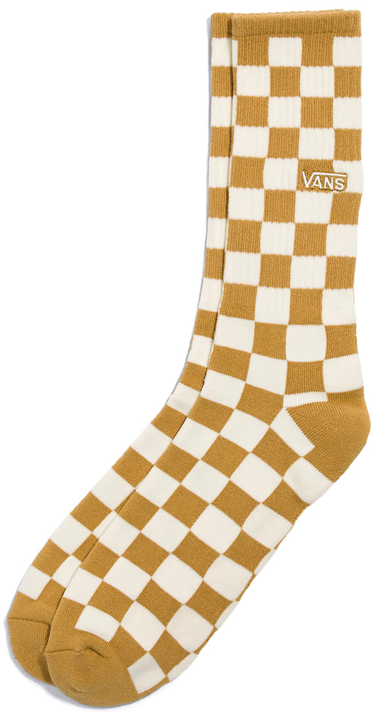 Vans Crew Sock Checkerboard Wood Thrush