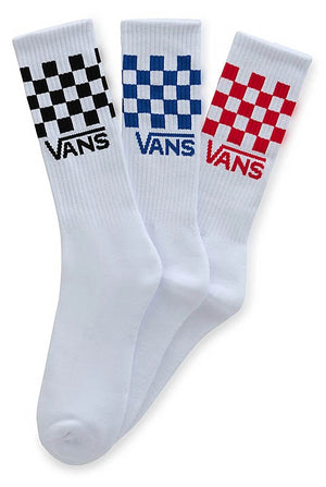 Vans Crew Sock Checkerboard White (3 Pack)