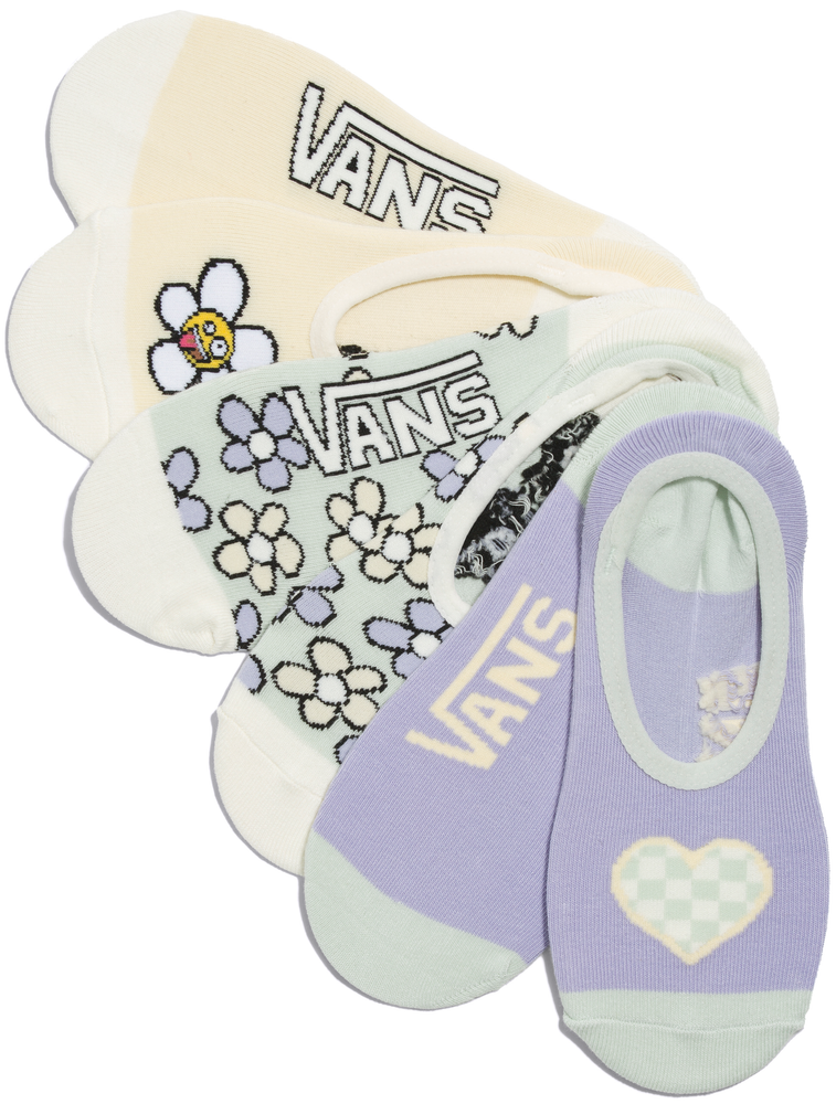 Vans Womens Canoodle Sock Natures Bounty Cosmic Sky (Women's 6.5-10, 3 Pack)